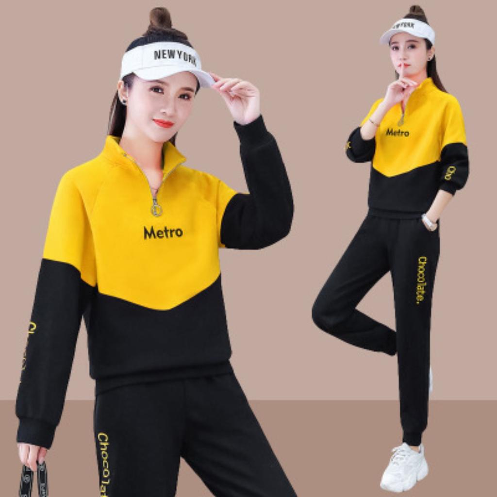 Women's Loose Fit Long Sleeve Sweatshirt Pants Set Casual Two Piece Outfit
