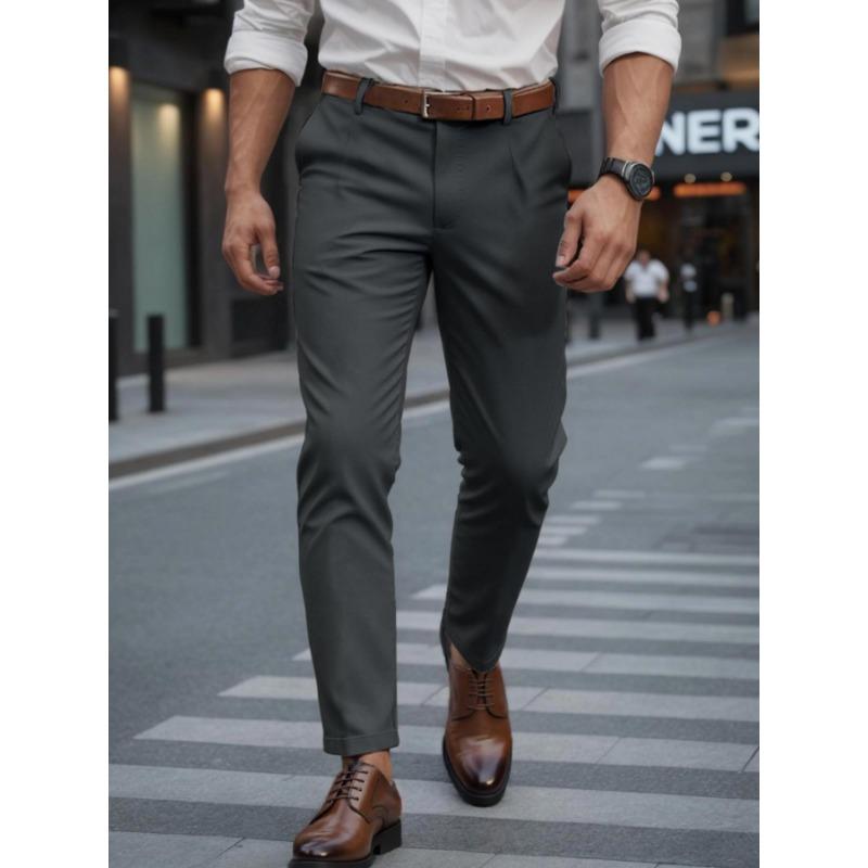 Men's business pants spring and summer new high-end men's straight casual pants 6