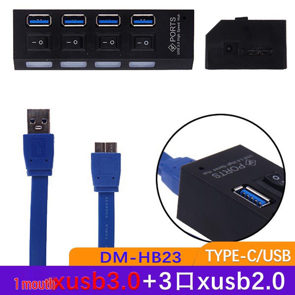 High-Speed 4-Port USB 3.0 Hub with Independent Switches