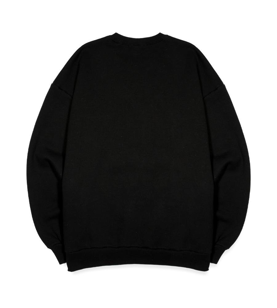 NP STUDIO Feeders Graphic Oversized Sweatshirt Black