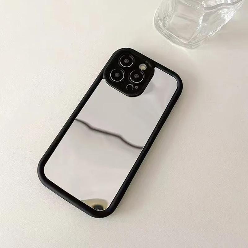 Makeup Mirror Phone Case for iPhone 16/15/14/13/12/11 Pro Max/X/XR/XS | Shockproof Camera Protection with Reflective Back Cover