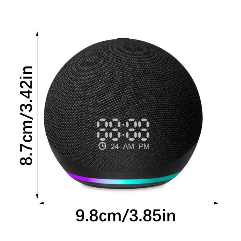 Compactly Bluetooth-compatible Speaker With Builts In Clock LED Lights For Home Office Outdoor Use HiFi Bass Sound Box
