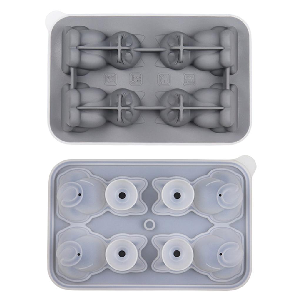 3D Silicone Mold With Funnel , Whiskey & Cocktail Ice Trays , Brandy, Fast ,Free, Easy Release Novelty Gift For Men