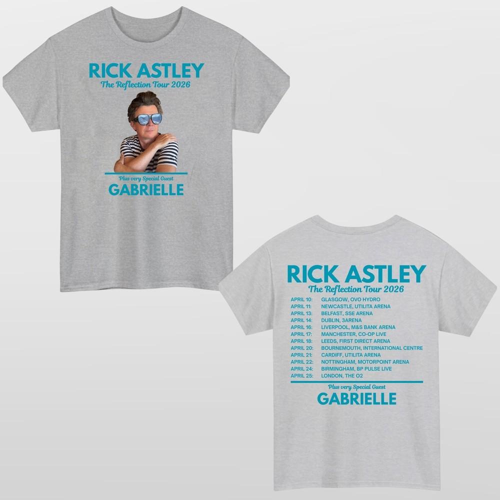 Rick Astley Reflection Tour 2026 TShirt Music Fan Unisex Concert Tee Top