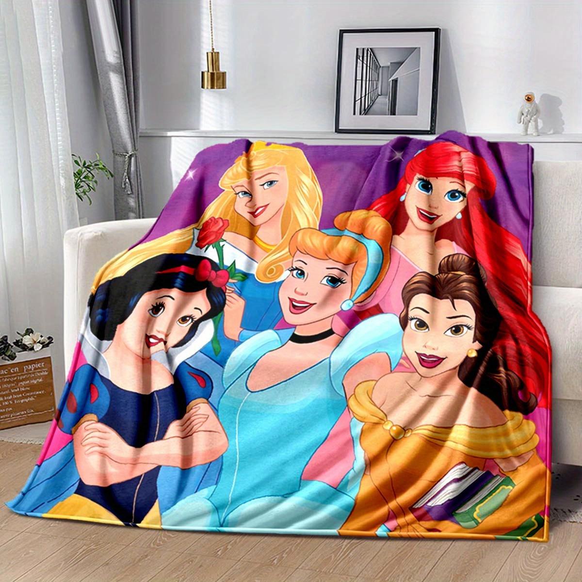 

1pc Pretty Princess Printing for All Season, Cartoon, Office, Lunch Rest, Camping Talk, Car, Multifunctional Gift 130cmx150cm