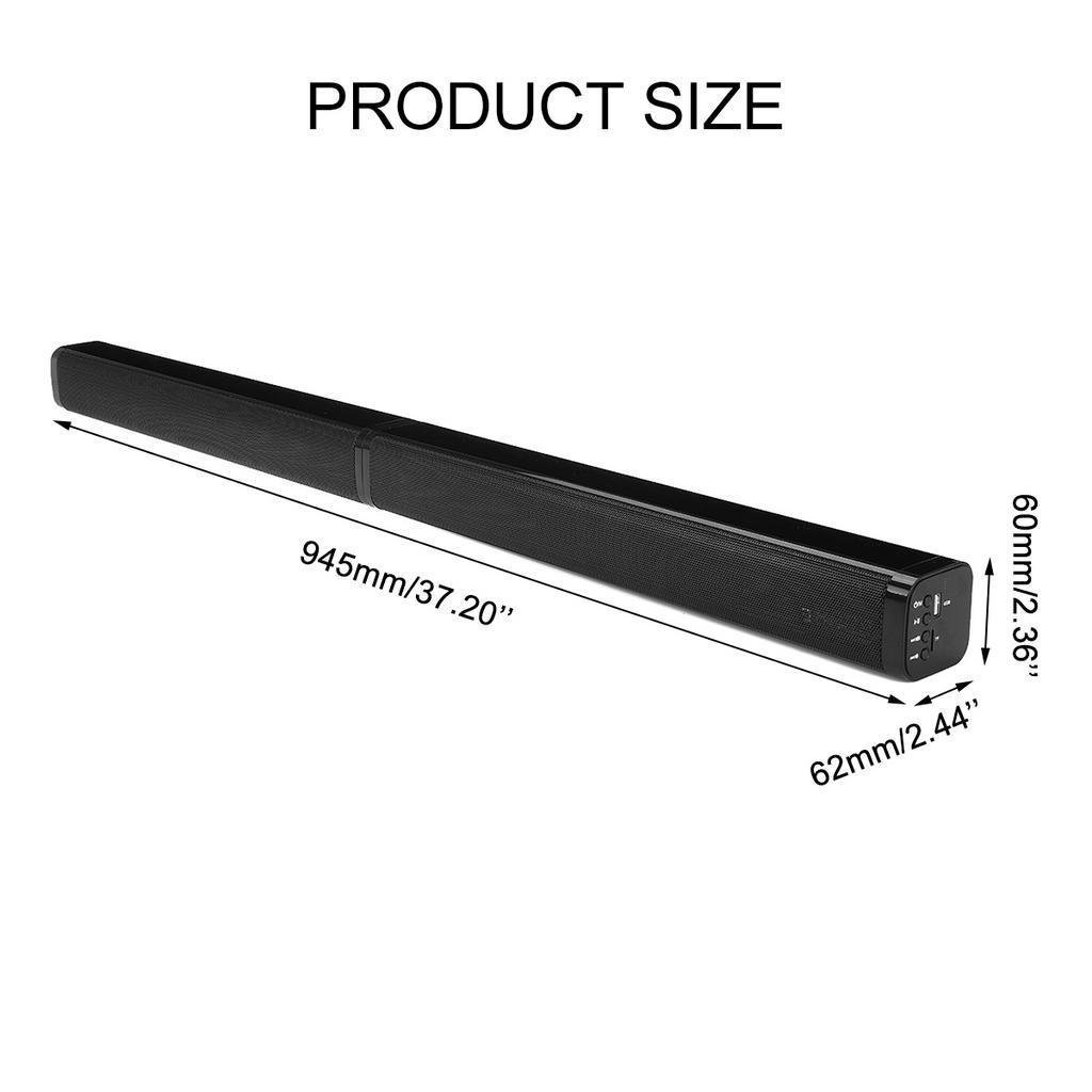 40W 5.0 Ses Çubuğu Siyah Ayrılabilir Bluetooth Hoparlör Süper Bas Ev Sinema Sistemi TV PC İçin ABD Fişli