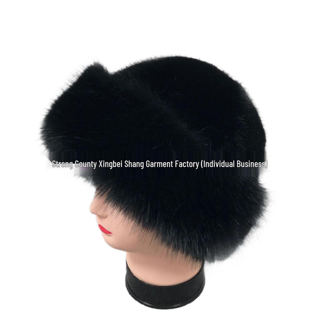 2025 Fuskminkspäls Plysch Vintermössa - Unisex, Varm, Bredbrättad.