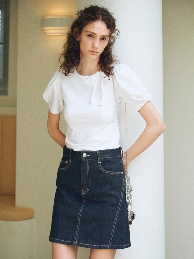 Oal Denim Mini Skirt_Indigo