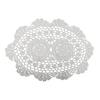 1pcs 2025 Table Mat 25 * 35cm Beige/White Cotton Lace Doilies Floral Lace Doilies Floral Oval Placemat Table Decoration