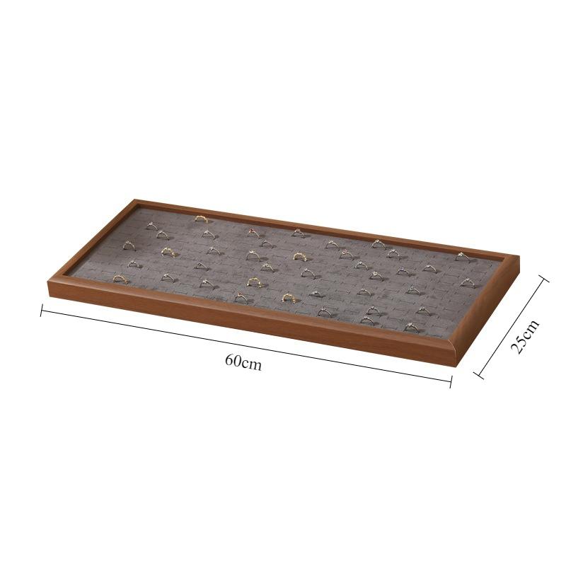 Wooden Jewelry Displays Tray Rings Jewellery Showcase Pallet Large Capacity Ring Organizer Tray Household Trinket Storage Salver