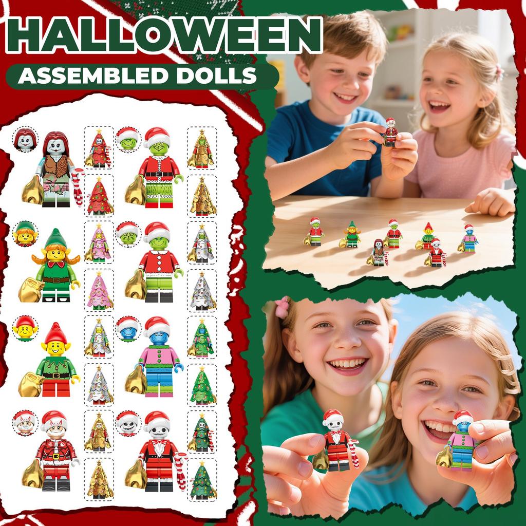 Christmas Series Holiday Building Block Figurines