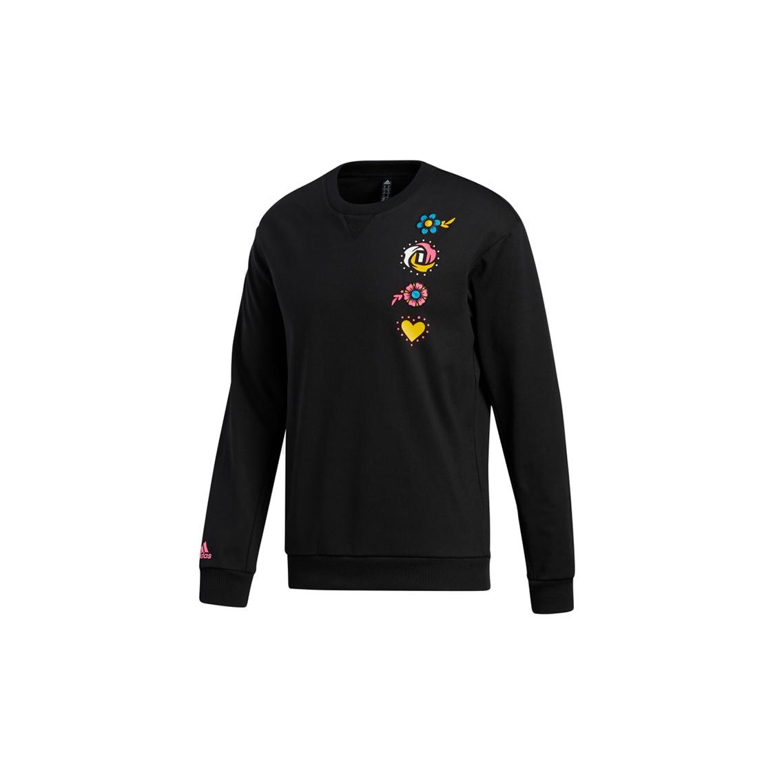 adidas Printing Round Neck Sports Pullover Black Men s GP6260 L