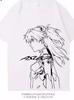 EVA Anime Short-sleeved Unit-01 Asuka T-shirt 2026 Summer New Mecha Pure Cotton Off-the-shoulder Top for Men and women