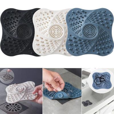 Anti-blocking Sink Strainer Square Shape Floor Drain Mesh Trap Hair Clean Up Shower Drain Pad Kitchen Bathroom Accessories