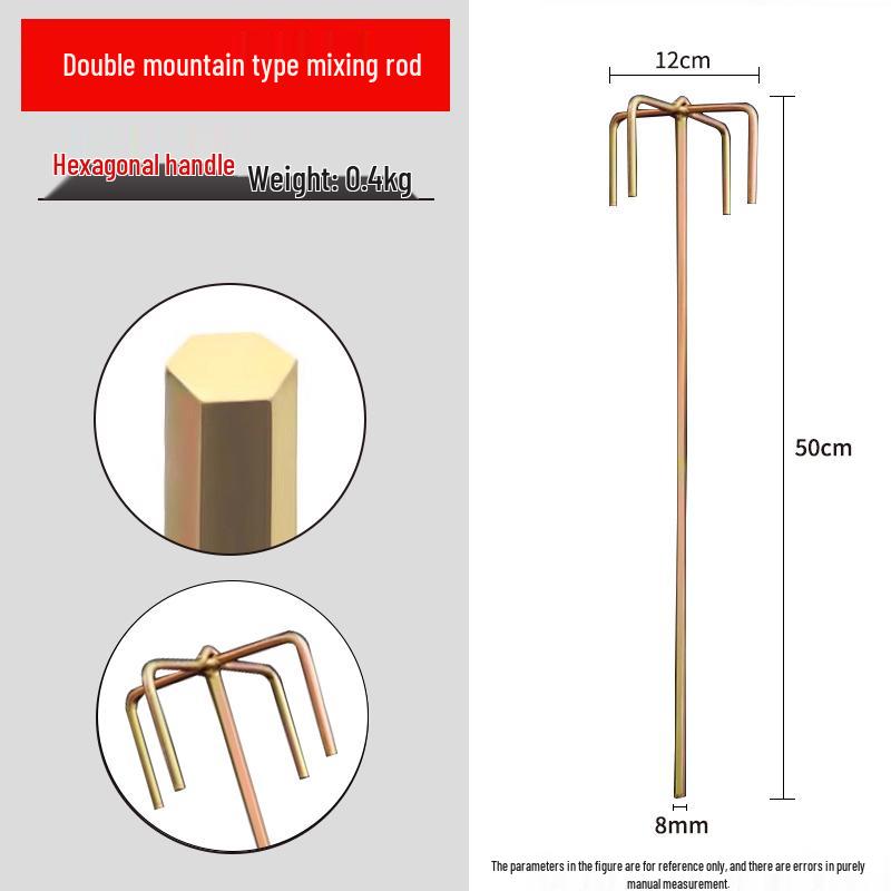 Stainless Steel Multi-use Mixing Rod for Cement, Paint, and Mortar - Compatible with Electric, Hammer, and Impact Drills