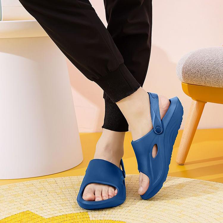WTEMPO Summer Outdoor Sandals Slippers with Elevated Inner Large Size Anti Slip Casual Couple Beach Sandals