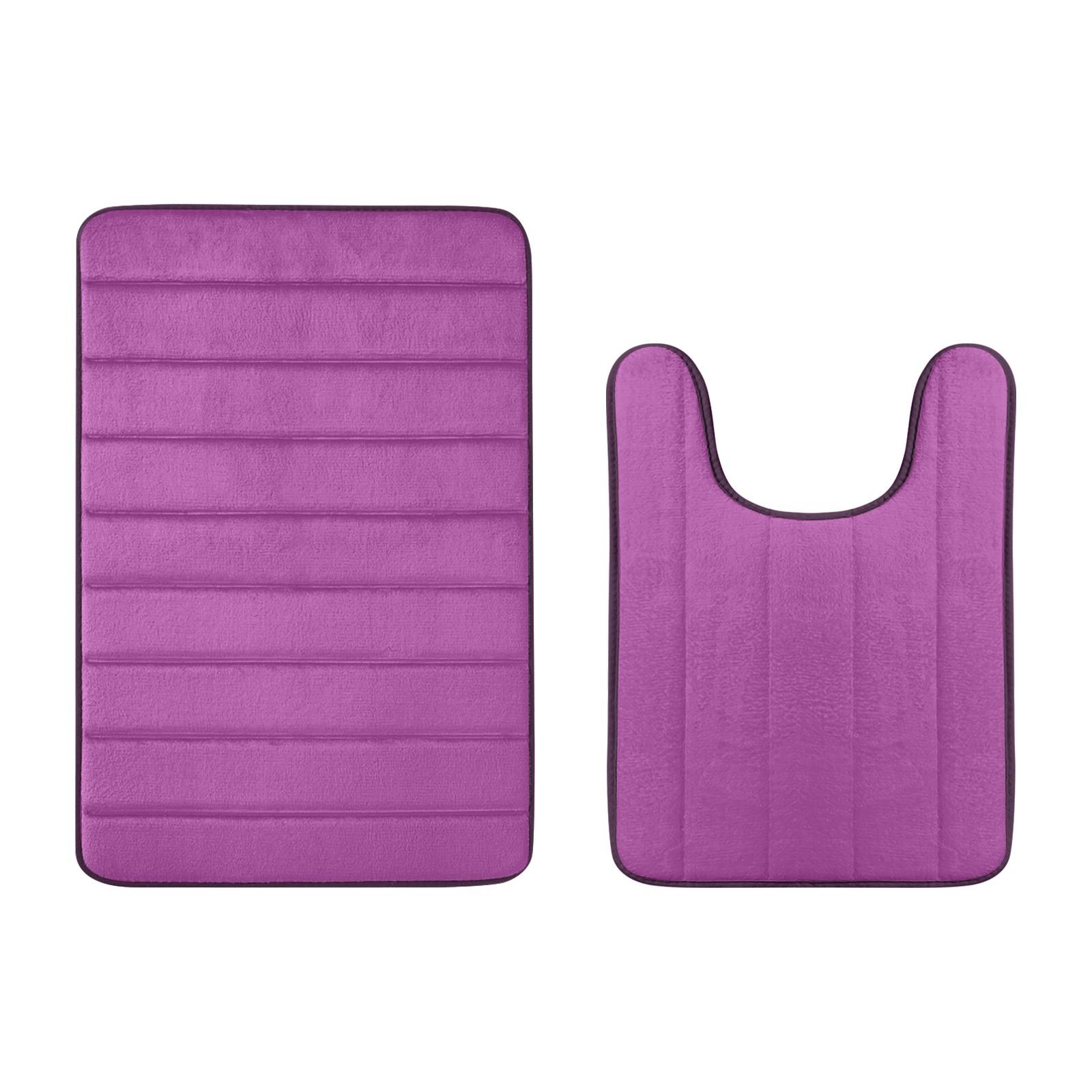 

(Отличный дом)Коврик для ванной комнаты, чехол для туалетной подушки, впитывающий нескользящий коврик из микрофибры, 2 шт. One Size