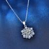 Lindon S925 Sterling Silver Moissanite Luxury Personality Pendant Necklace Women's Classic Tide Sugar Full of Wild Clavicle Chain