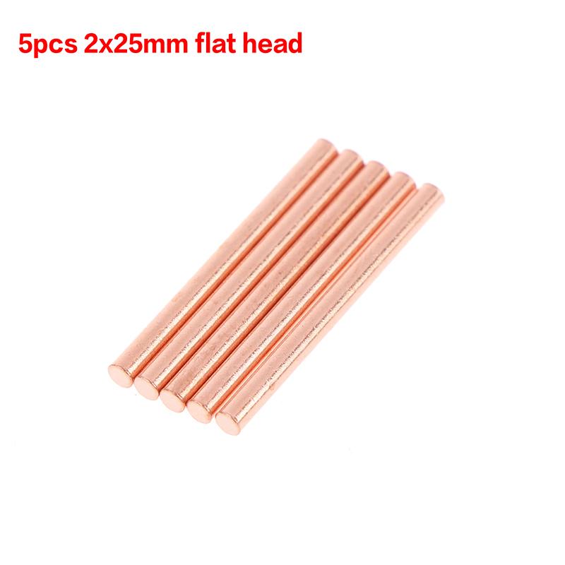 5/10Pcs 18650 Handheld Spot Tips Welder Electrode Head For Small Lithium Battery Spot Welder Pen Purple Copper Spot Welding Need