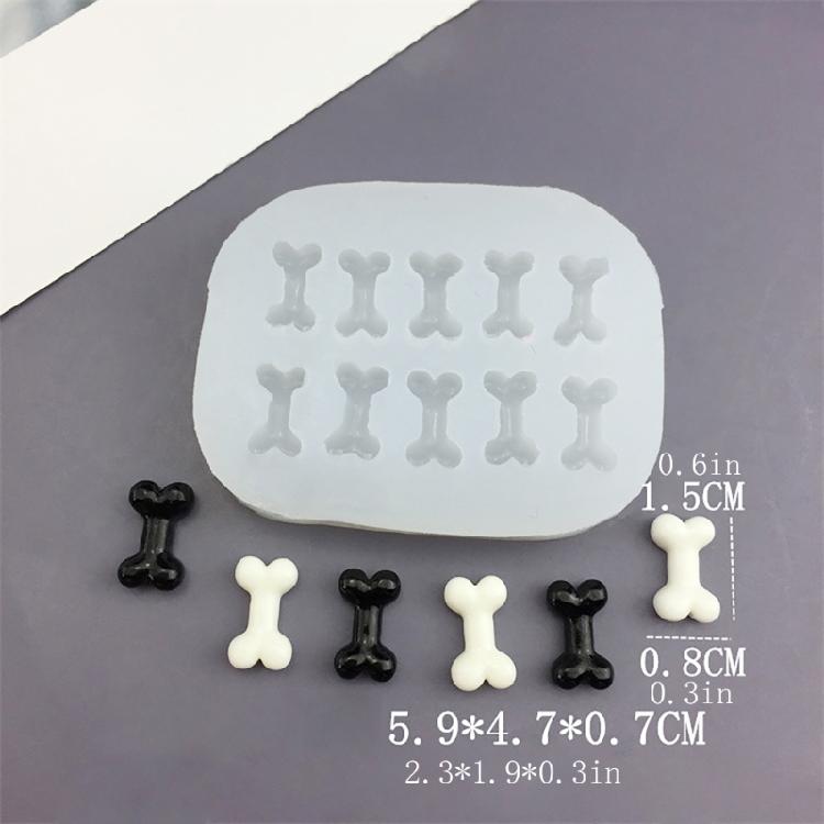 3Pcs Flexible Silicone Molds for Cats Paws/Bone Shape Dessert Chocolate and Candy Baking Moulds Kitchen Accessories