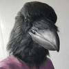 Realistisch Ravenmasker - Zwart Vogelontwerp Volledige Hoofddeksel voor Halloween, Carnaval en Kostuumfeesten, Voor Rollenspel en Pranks
