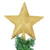 Gold Glitter Five-Pointed Christmas Tree Top Star Ornament
