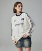 KITTY POTTERY Sporty Line Color Block Long Sleeve Tee Ivory