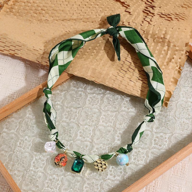 Summer  Scarf Necklace Colorful Stainless Steel Pendant Necklace Shell Fish Seahorse Love Pendant Jewelry