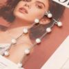 Fashion Pearl Long Earring for Women Cute Korean Crystal Rhinestone Chain Drop Earrings Bridal Wedding Party Jewelry Gifts