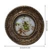 Elegant Resin Circular Picture Frame Antique Design Bronze Carving Photo Frame For Home Decoration And Tabletop Display