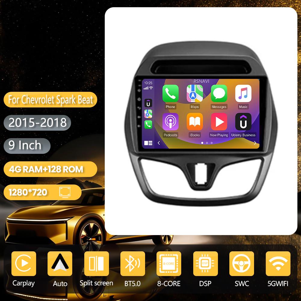 Android 16 for CHEVROLET Spark Beat 2015-2017 Carplay Auto Radio Multimedia Player Stereo 360° Camera App Control