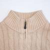 Half-zipper Lapel Pullover Knitted Sweater for Women's Casual Knitted Sweater