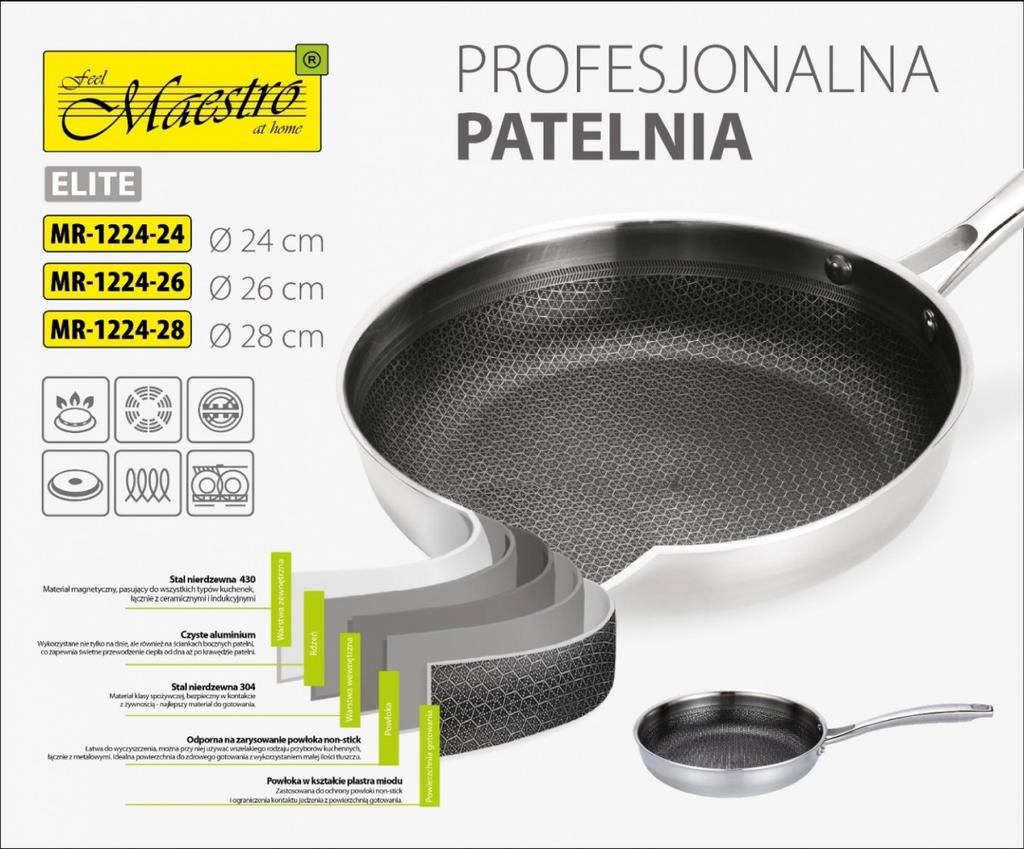 MAESTRO FRYING PAN PROFESSIONAL 24 cm