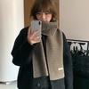 Classic Versatile Striped Knitted Scarf for Women in Autumn and Winter High End Fashionable Warm Scarf for Couples   Trendy
