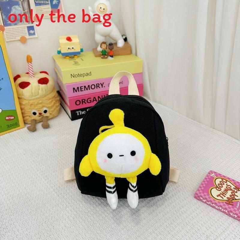 

Childrens Backpack Casual With Plush Egg Party Doll Decoration For Daily чёрный