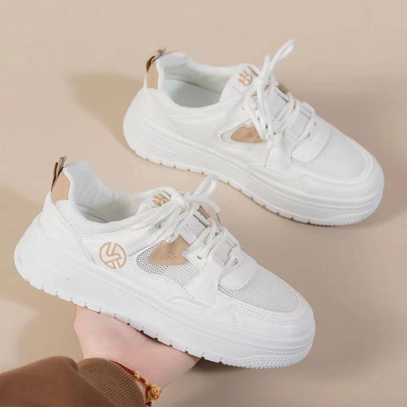 Mesh breathable student spring new versatile little white shoes women's sports shoes casual dad shoes board shoes