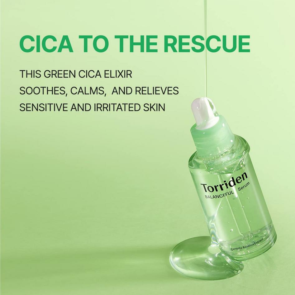 Torriden Balanceful Cica Serum 50ml/ Soothing, Calming, Nourishing, Moisturizing, Korean Cosmetics, Kbeauty
