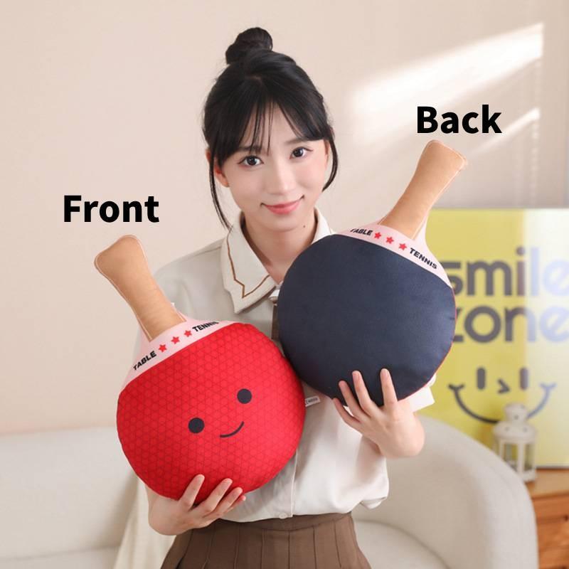 Table Double Sided Tennis Racket Plush Toy Cartoon Girl Kid Festivals Gifts