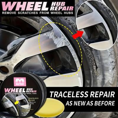 Car Wheel Hub Scratch Repair Set, Wheel Hub Refurbishment and Polishing, Car Wheel Hub Scratches, Rust, Fading Repair