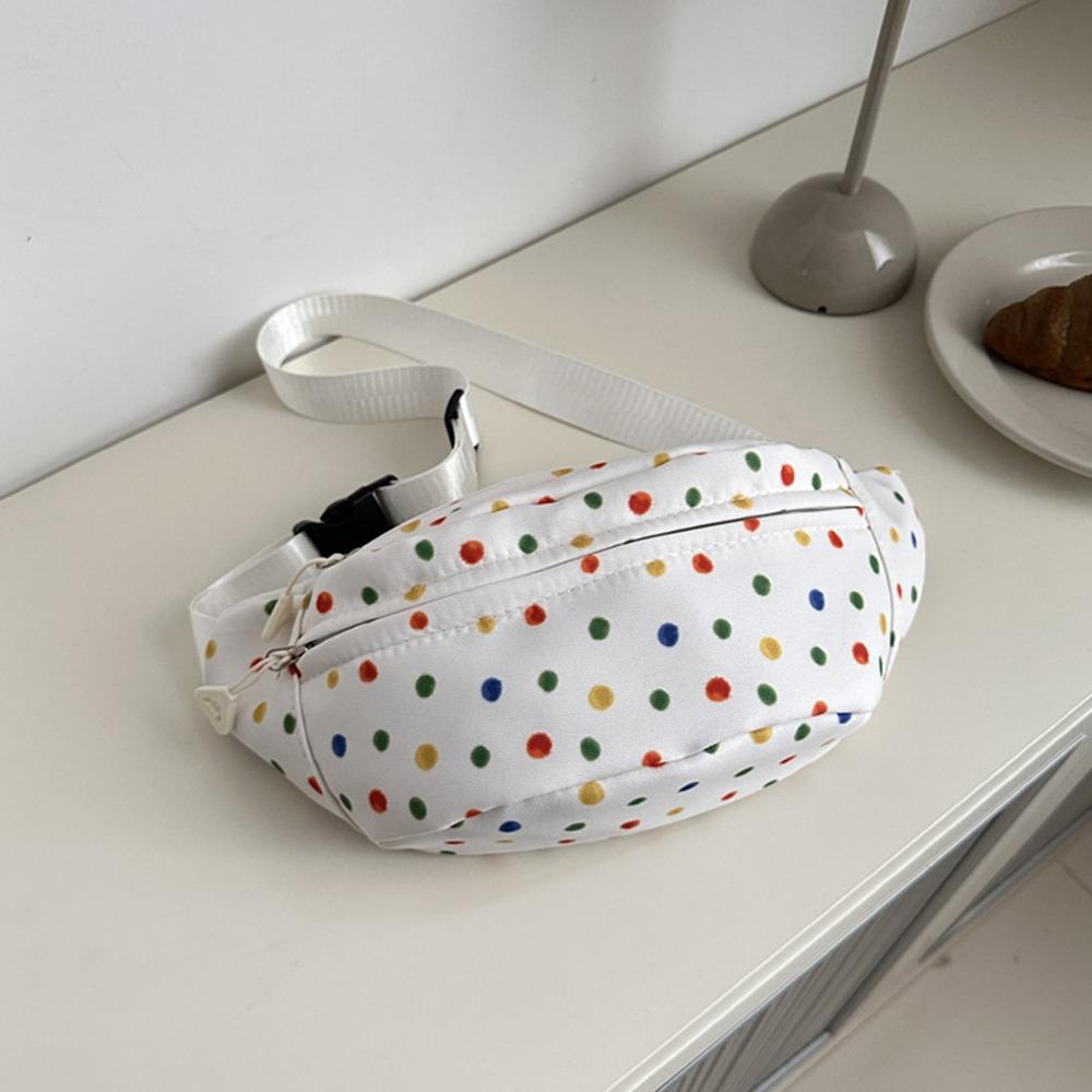 Colorful Polka Dot Single Shoulder Bag Waterproof Sports Fanny Pack Running Waist Bag Outdoor