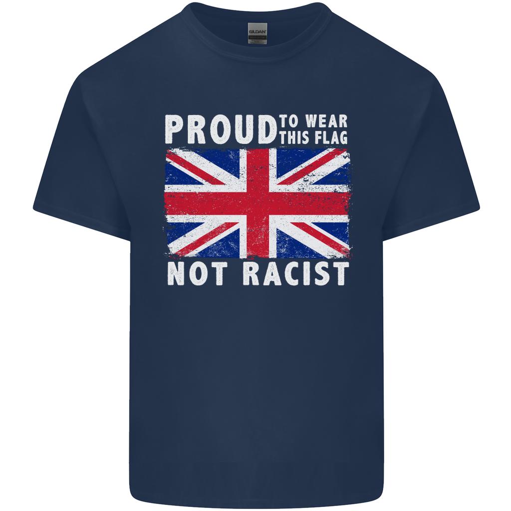 Proud to Wear Flag Not Racist Union Jack Unisexs Light Cotton TShirt