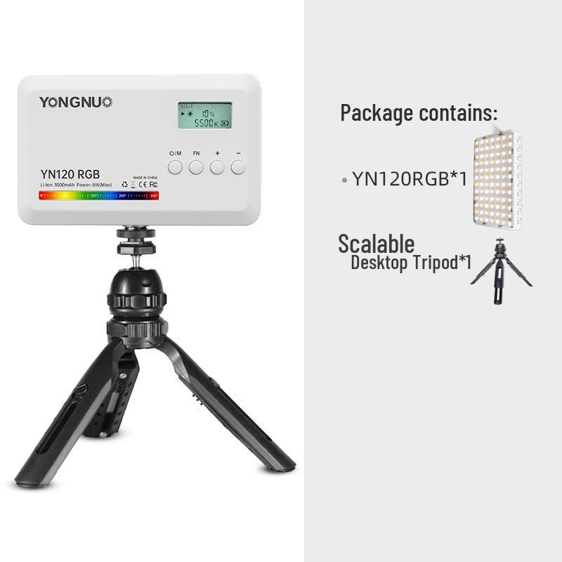 Yongnuo YN120 RGB Portable LED Light - Adjustable Color Temperature for Live Broadcasts and Vlogs