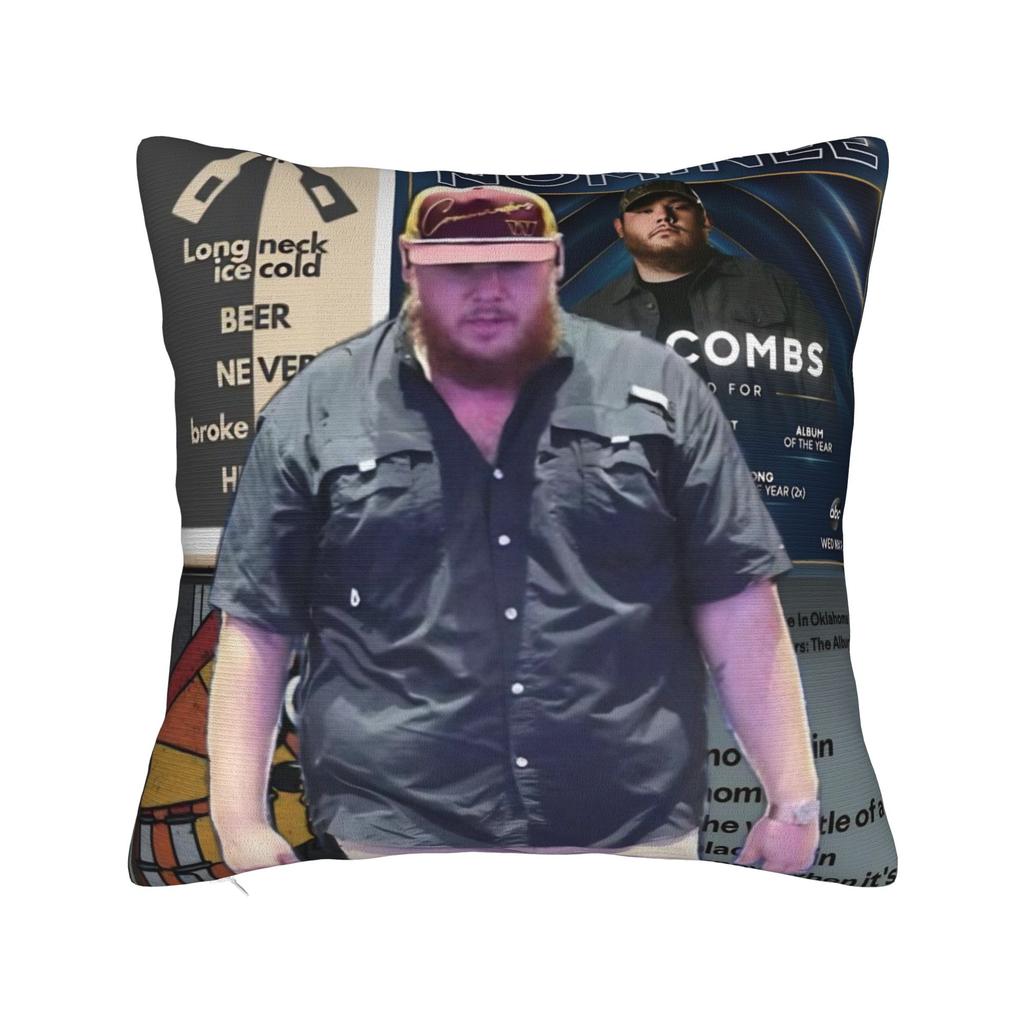 Decorative Pillowcases  Lukes Combs Tour  Merchandise Home  Pillow Case Cover Square Multiple Sizes