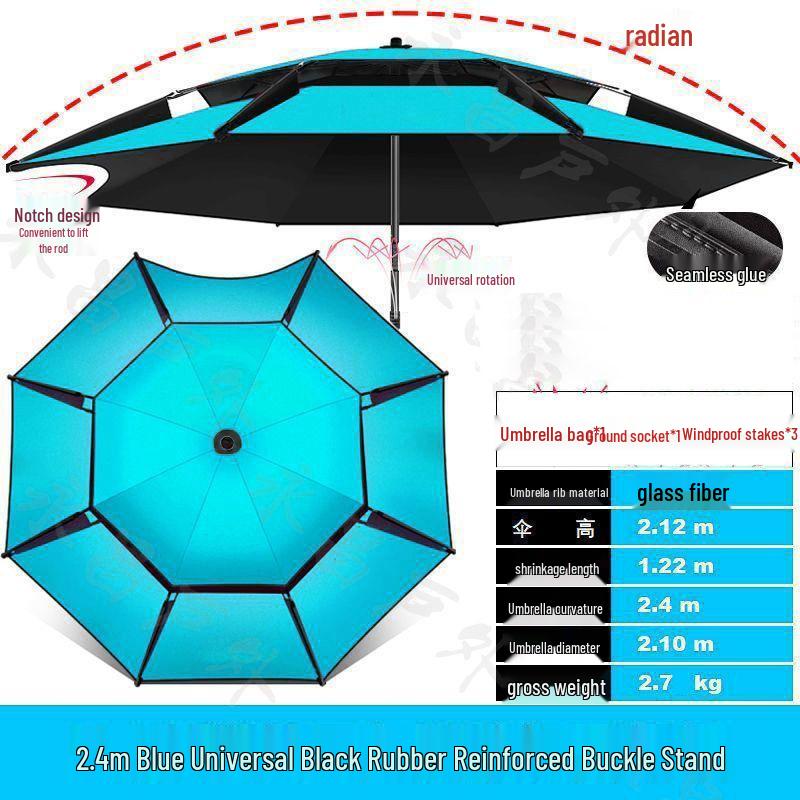 Großer Universal-Fischschirm - Regendicht, Sonnenschutz, Outdoor faltbar, Verdicktes Design