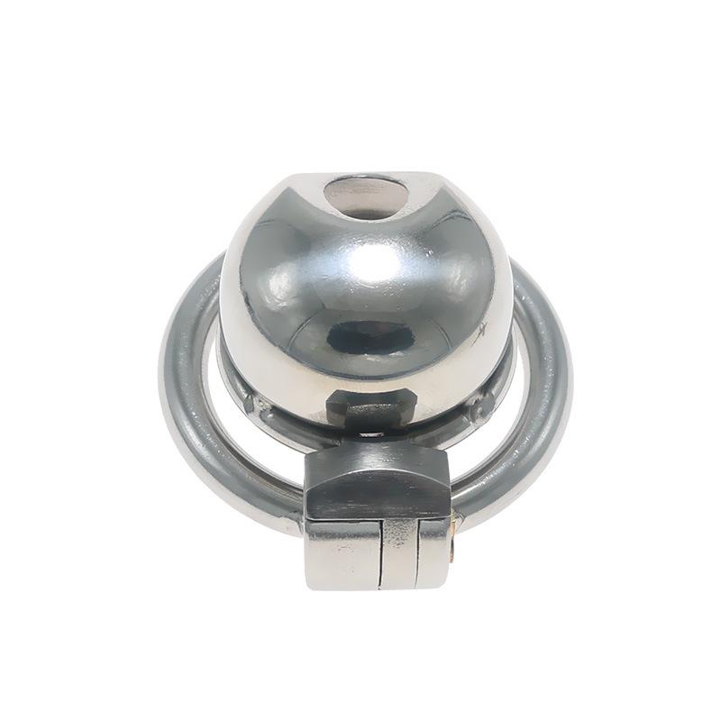 Chaqu Stainless Steel Chastity Lock Cage with Thickened Hood and Stable Ring for Men