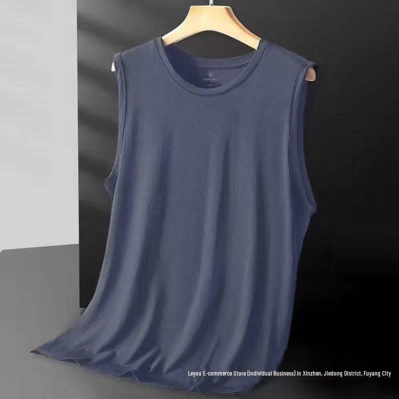 Men's 2025 Quick-Dry Ice Silk Sleeveless Sports T-Shirt