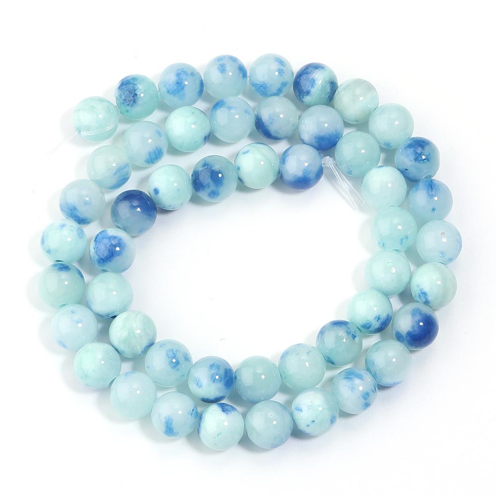 34-90pcs 4-12mm Persian Jade Stone Beads Natural Stone Loose Spacer Beads For Jewelry Making DIY Bracelet Necklace Accessories