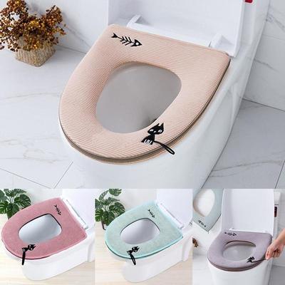 1 pz bagno di casa morbido impermeabile con cerniera coprisedile WC tappetino Closestool
