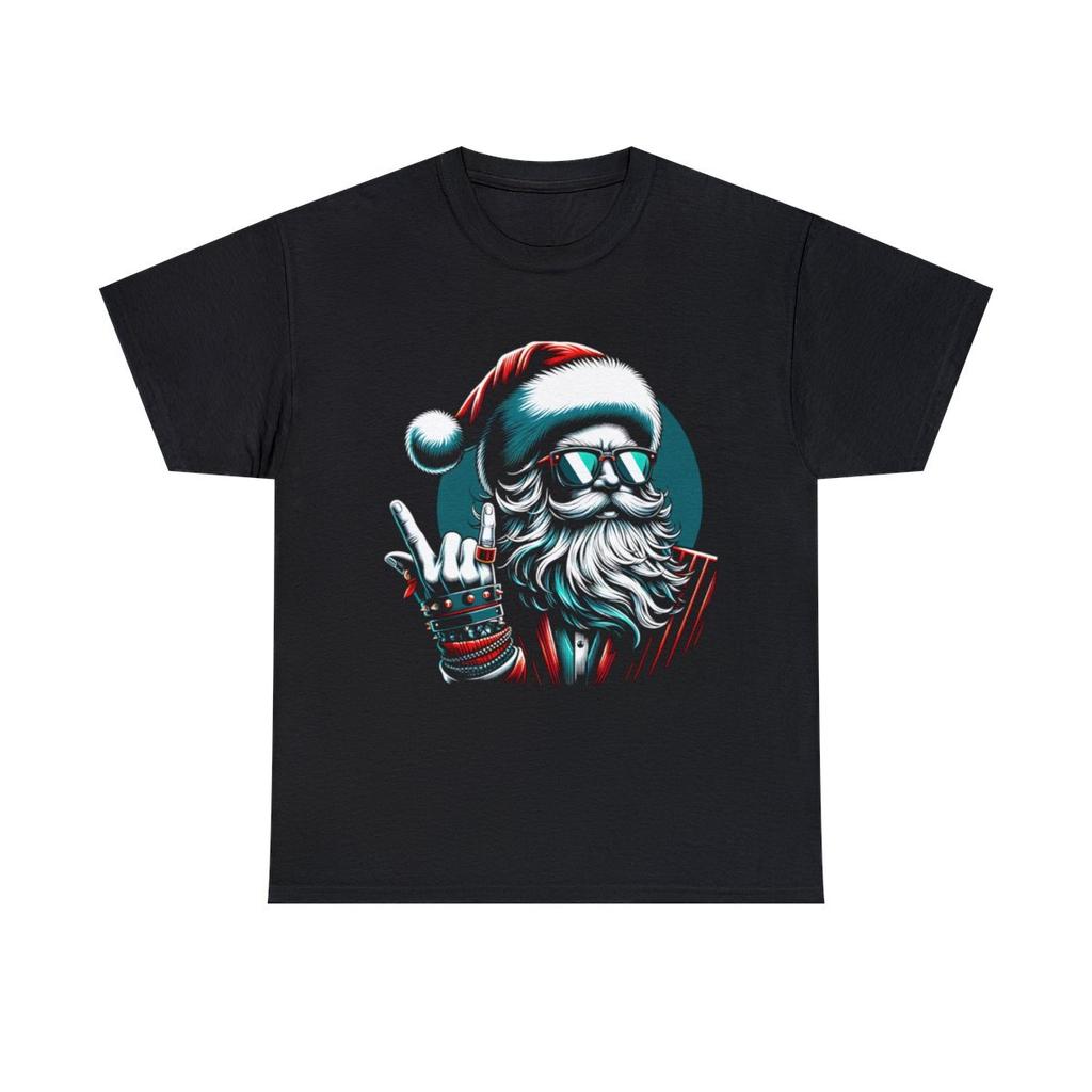 Santa Punk Rock N Roll Heavy Metal Grafik T-Shirt, S-5XL