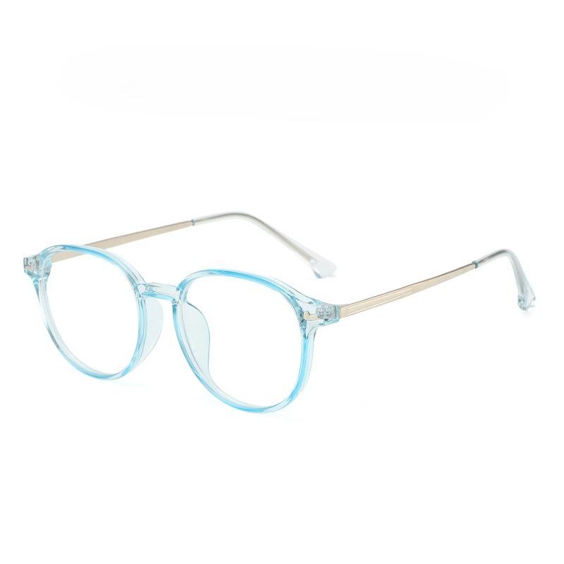 Women's INS Style Metal-Temple Presbyopia Glasses Ultra-Lightweight Round Frame Blue Light Blocking Reading Glasses 0 To +4.0